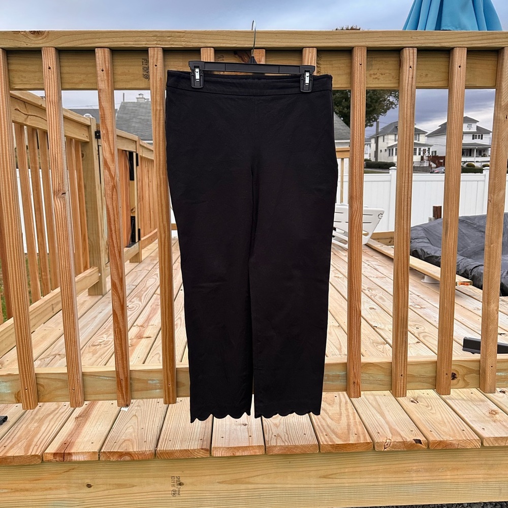 LOT OF TWO: Talbots Classic Black Chatham Crop Pants - black and navy